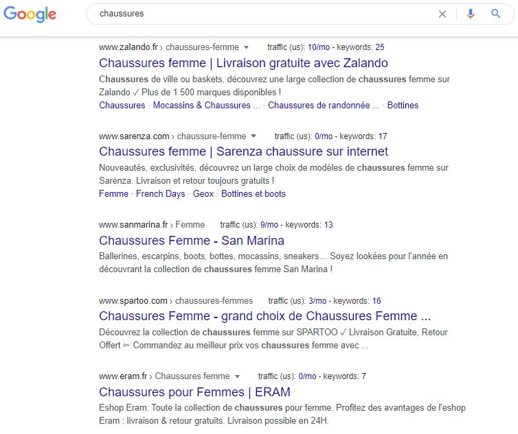 Etre visible sur Google, résultats SEO