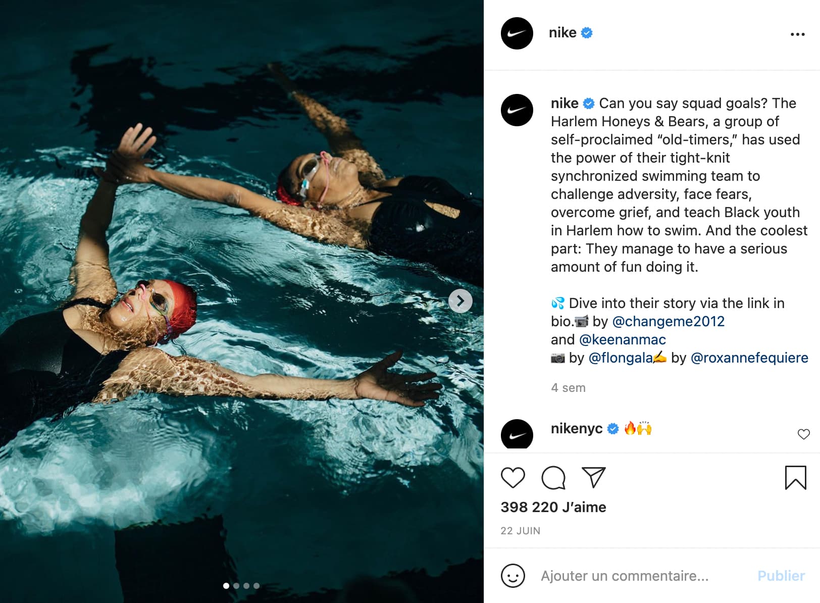 Branding instagram Nike