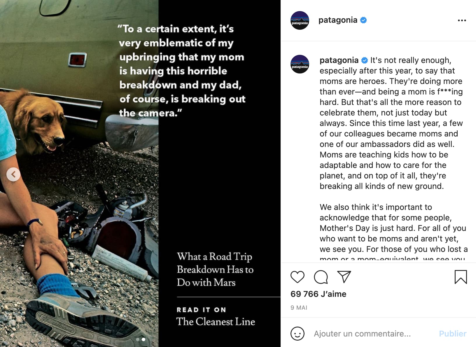 Stratégie de branding instagram Patagonia