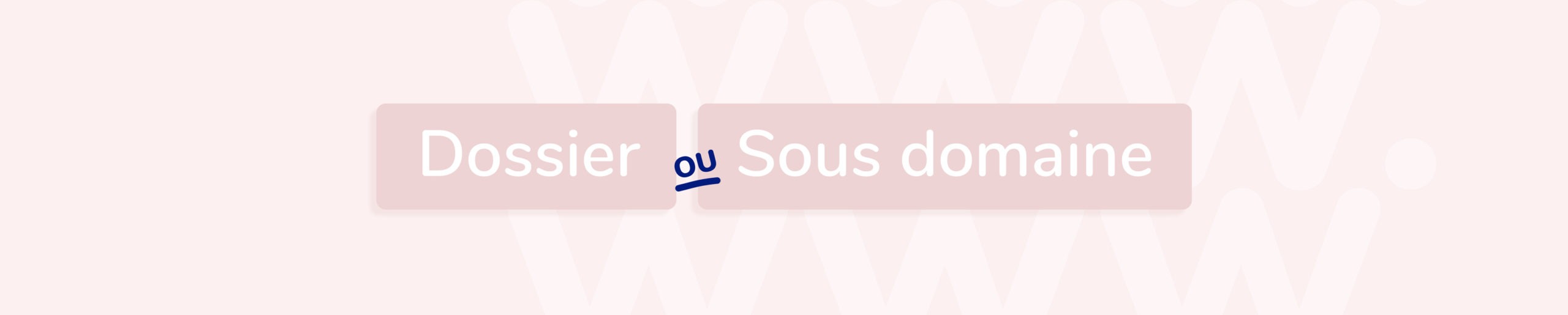 Faut-il privilégier le dossier ou le sous domaine