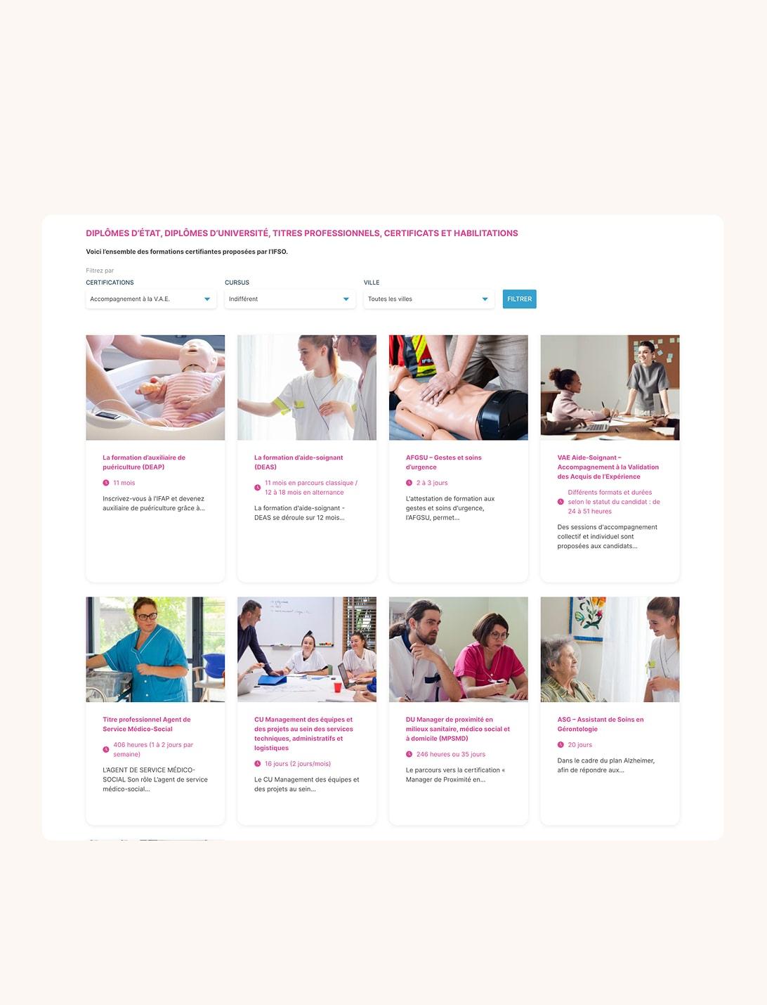 Visuel représentant le catalogue de formation disponible sur le site