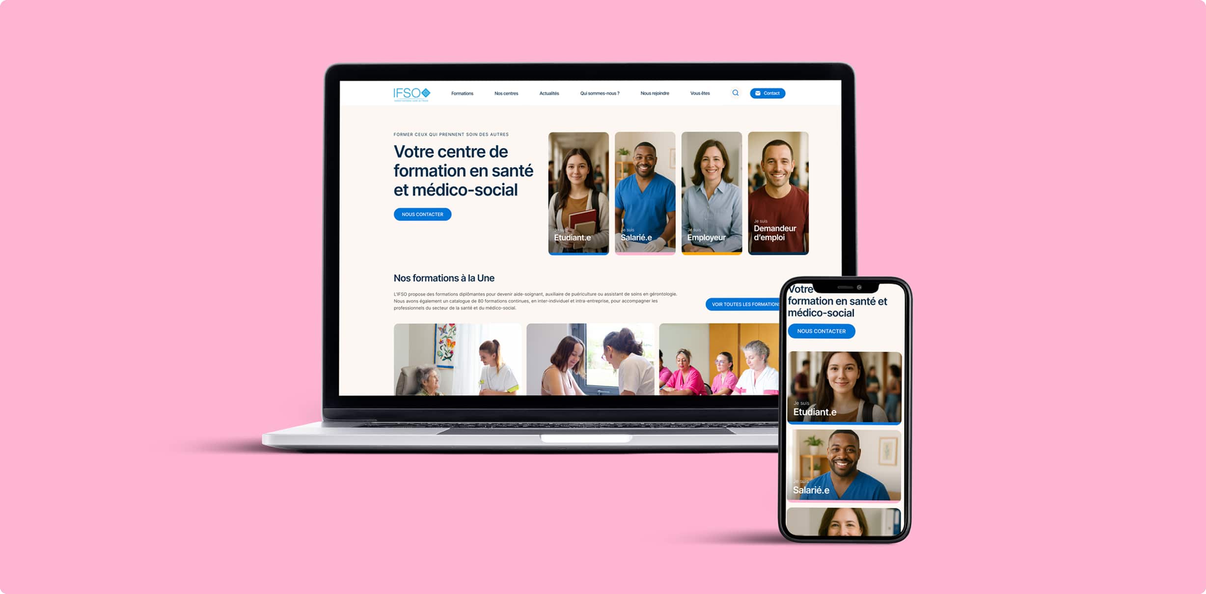 Présentation du header de la nouvelle page d'accueil du site