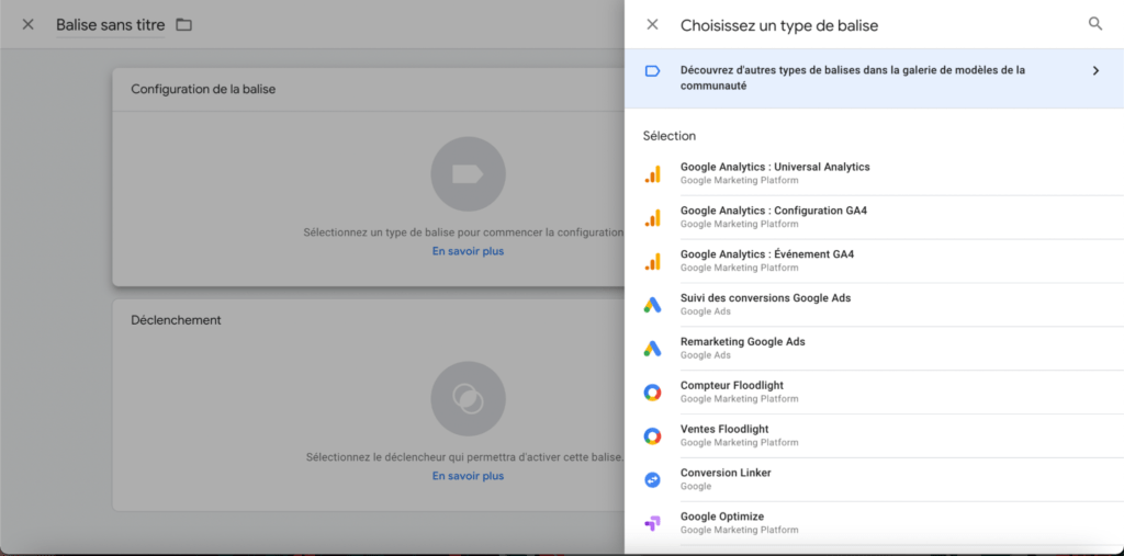 configuration balise google tag manager