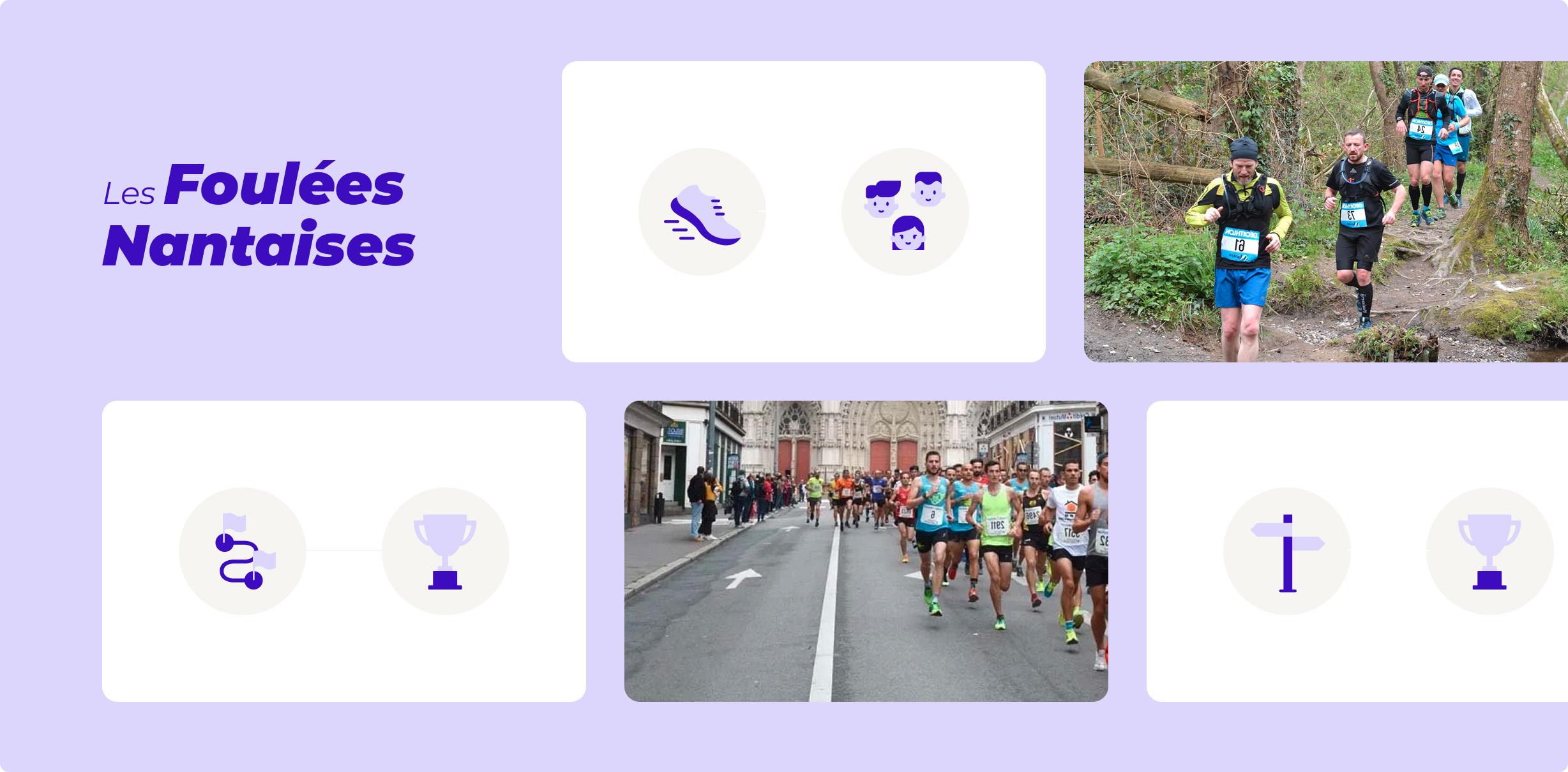 Illustrations et visuels utilisés pour le site des Foulées Nantaises
