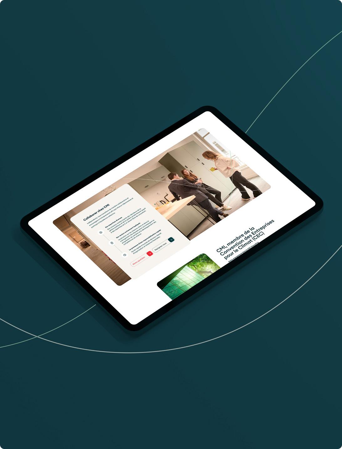 Mockup du responsive du site CMI Stratégies
