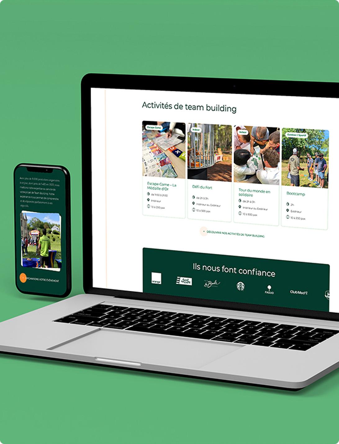 Mockup du responsive pour le client Zen Orga