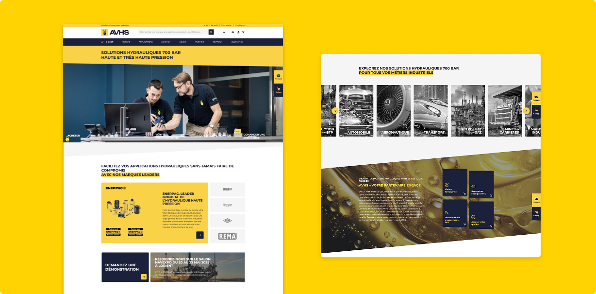 Mockup site web AVHS
