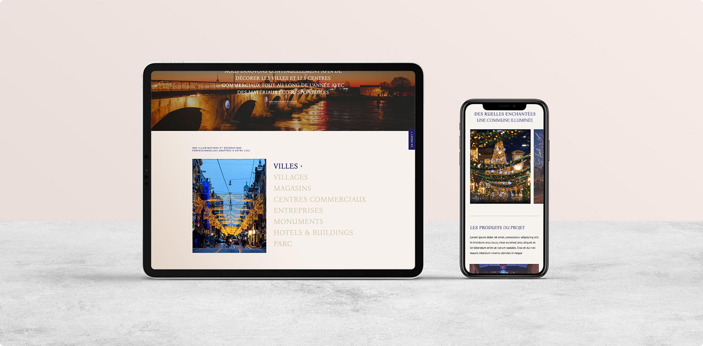 Mockups du site Blachere Illumination
