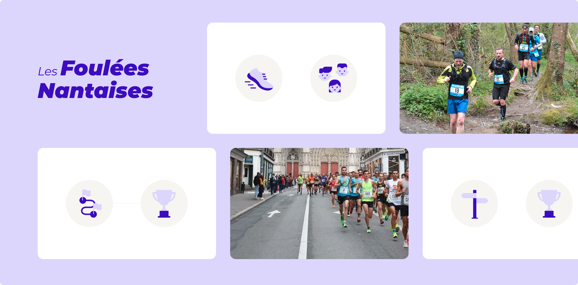 Illustrations et visuels utilisés pour le site des Foulées Nantaises