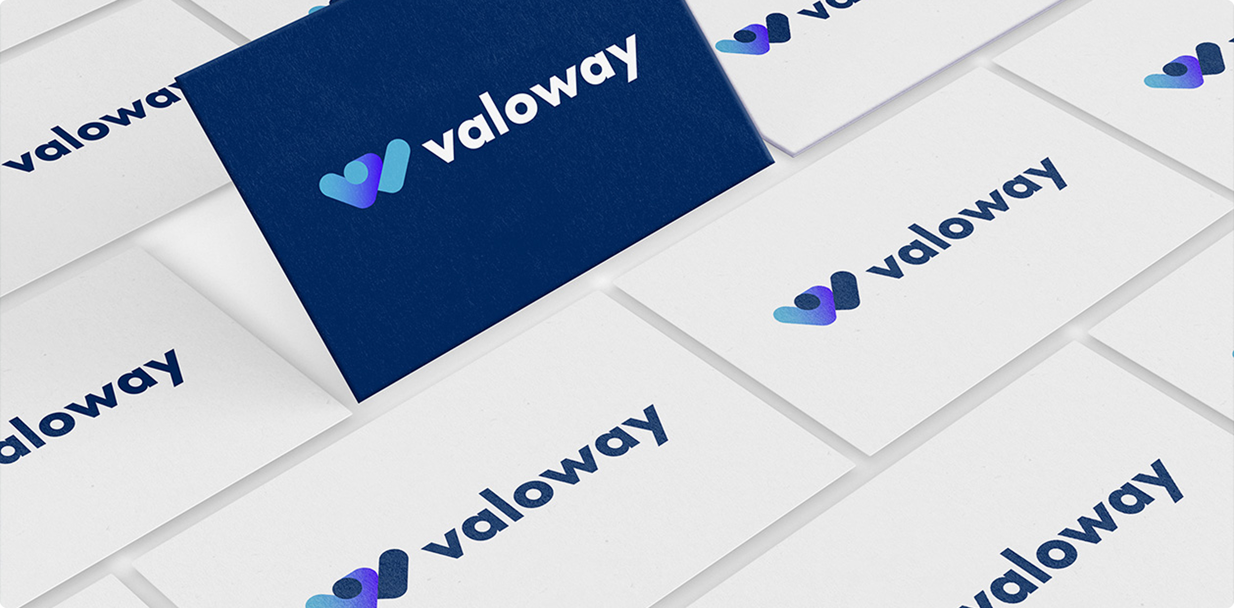 Carte de visite avec la nouvelle identité Valoway