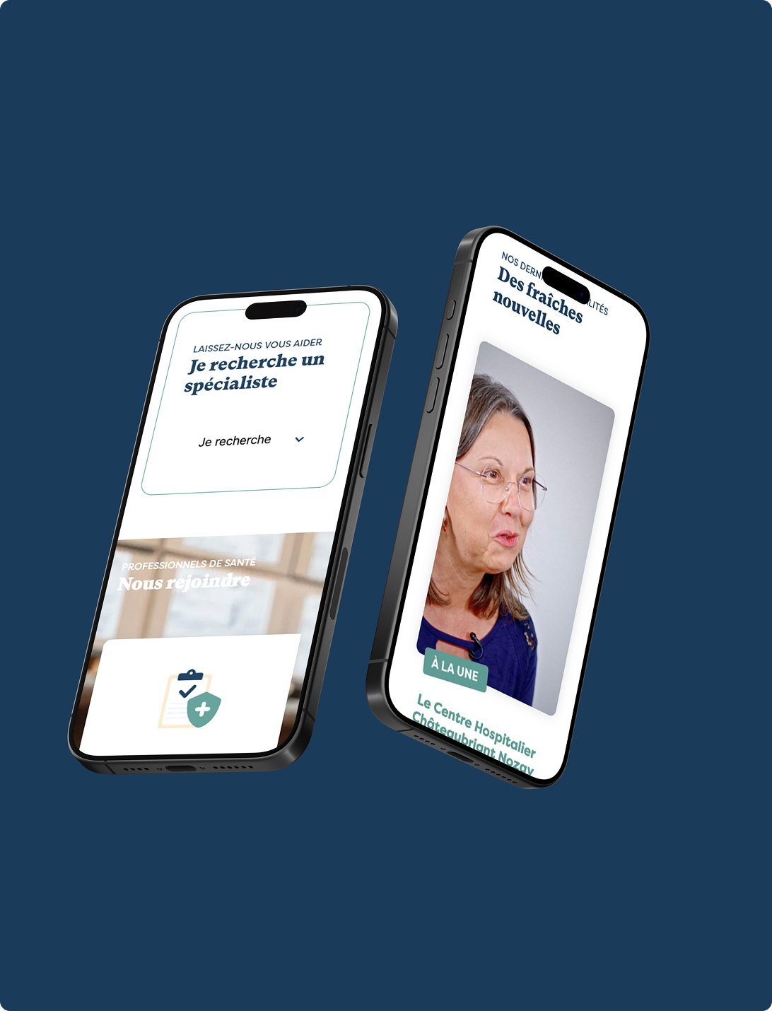 Mockup du responsive du site du CH CNP