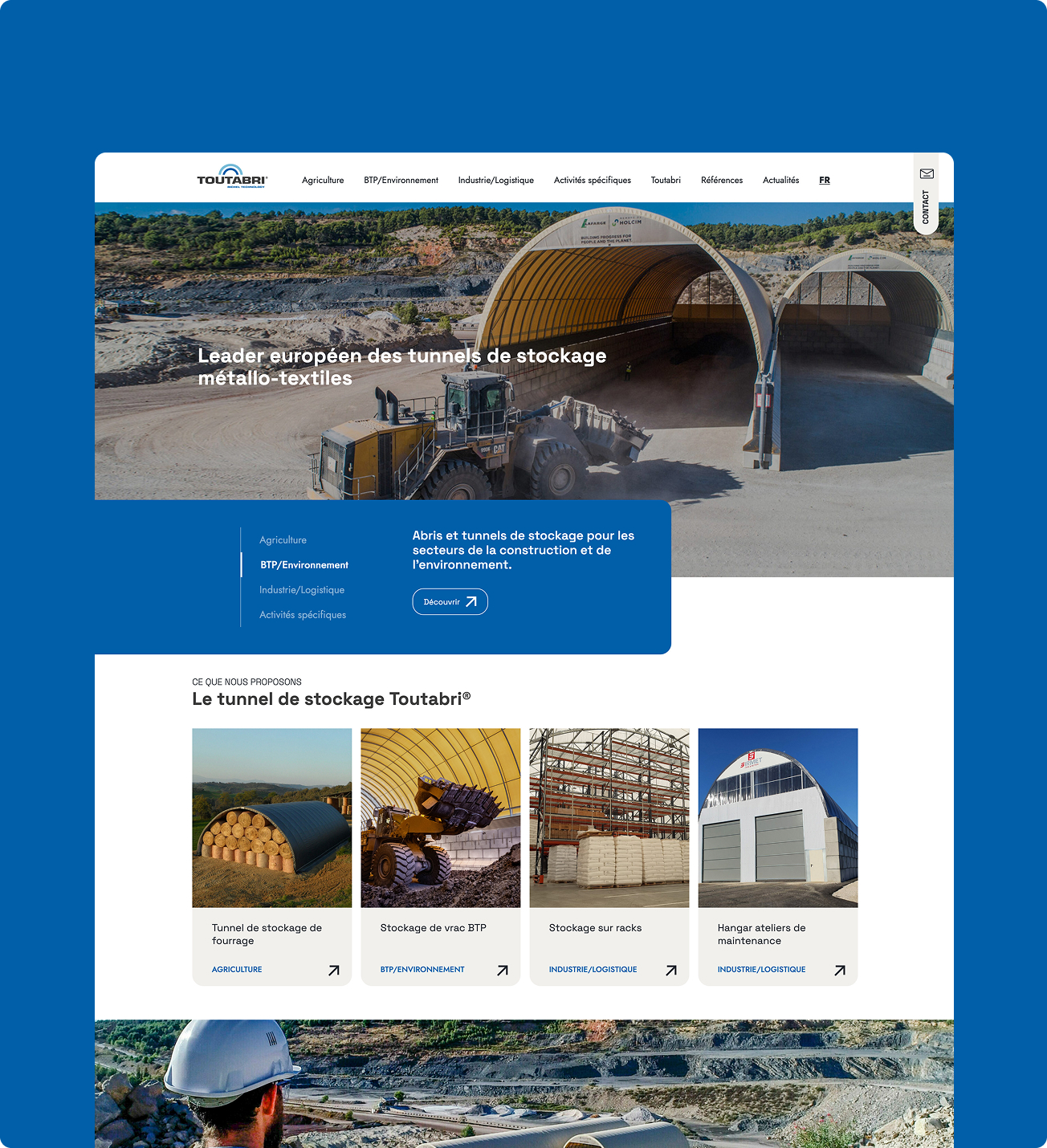Nouvelle page d'accueil du site Toutabri