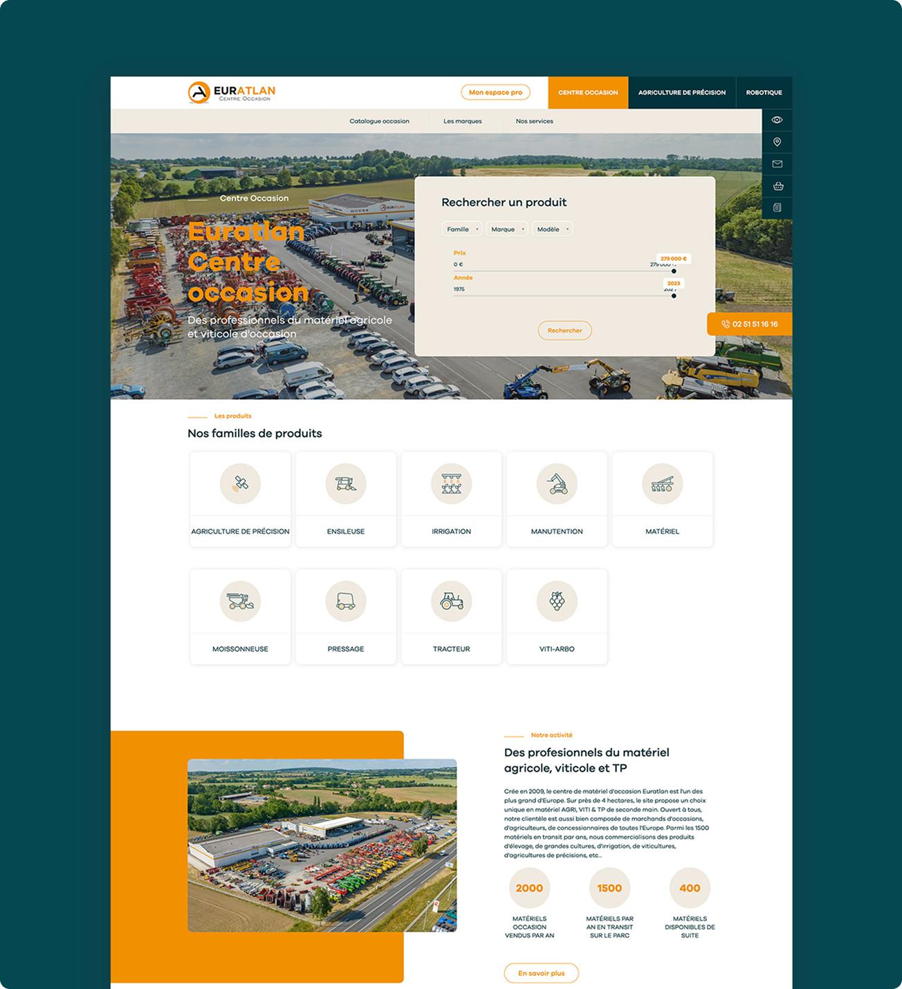 Mockup de la page Occasion Euratlan