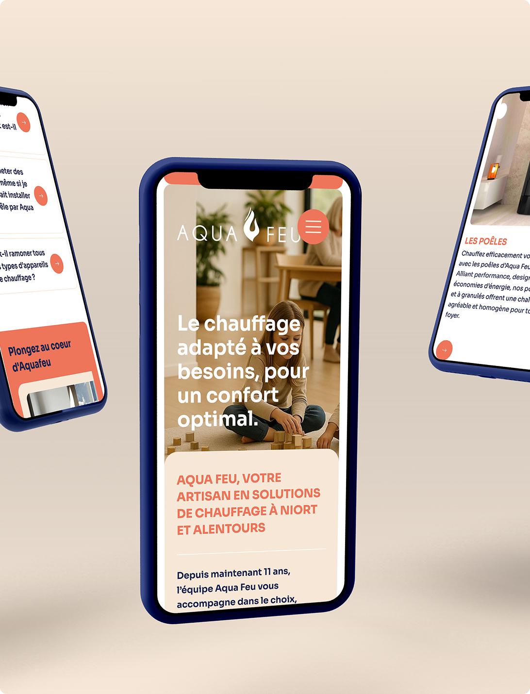 Représentation du responsive du site sur mobile